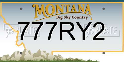 777RY2 Montana License Plate