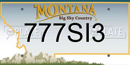 777SI3 Montana License Plate