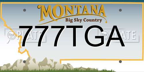777TGA Montana License Plate