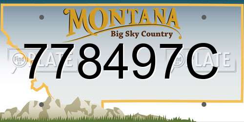 778497C Montana License Plate