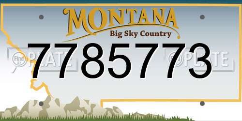 7785773 Montana License Plate