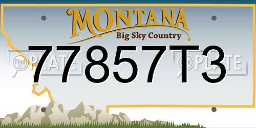 77857T3 Montana License Plate