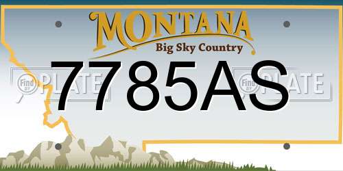 7785AS Montana License Plate