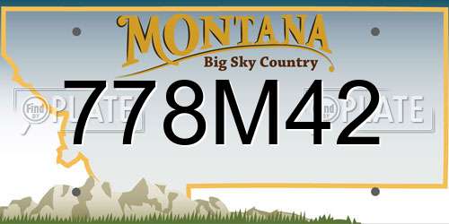 778M42 Montana License Plate
