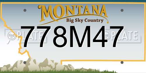 778M47 Montana License Plate