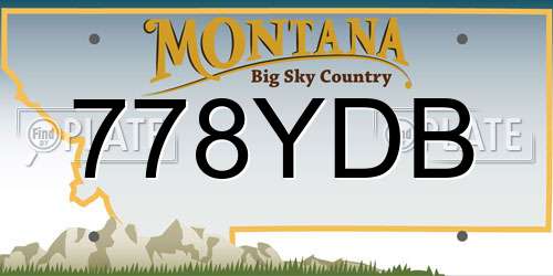 778YDB Montana License Plate