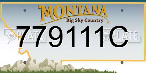 779111C Montana License Plate