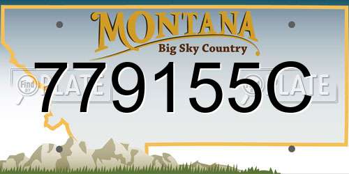779155C Montana License Plate