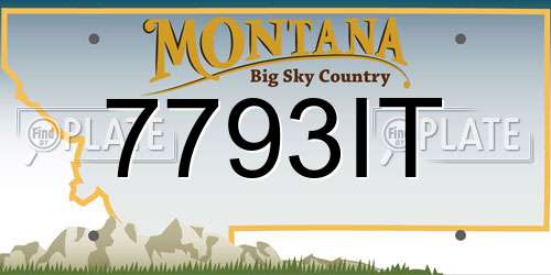7793IT Montana License Plate