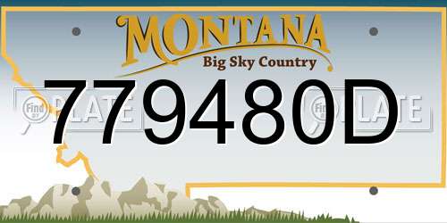 779480D Montana License Plate