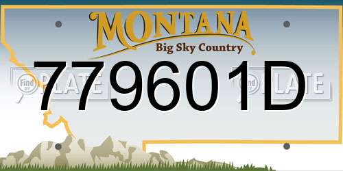 779601D Montana License Plate