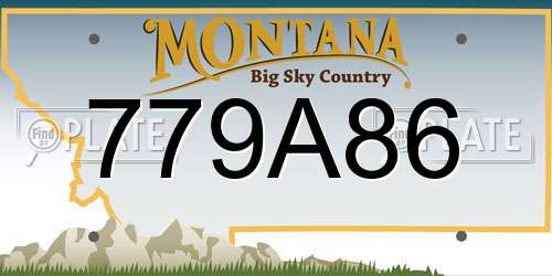 779A86 Montana License Plate