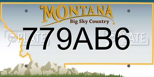779AB6 Montana License Plate