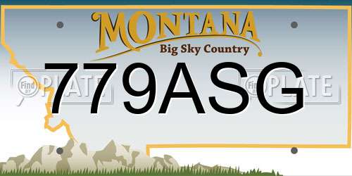 779ASG Montana License Plate