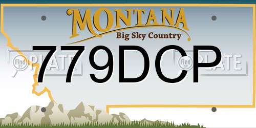 779DCP Montana License Plate