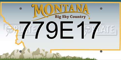 779E17 Montana License Plate