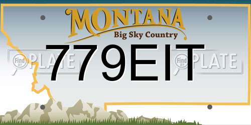 779EIT Montana License Plate