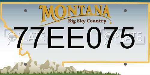 77EE075 Montana License Plate