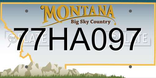 77HA097 Montana License Plate