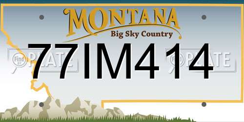 77IM414 Montana License Plate