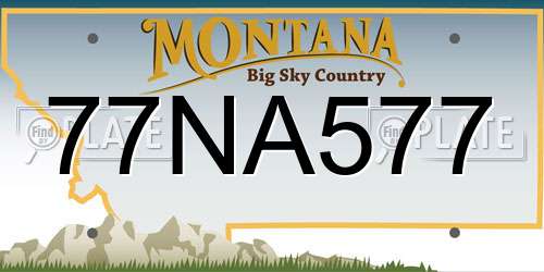77NA577 Montana License Plate