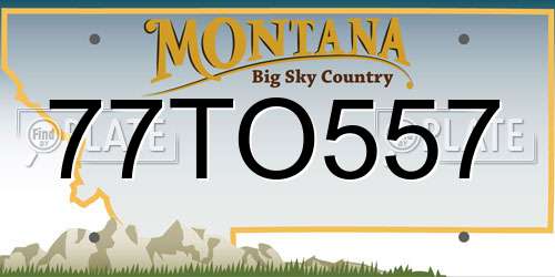 77TO557 Montana License Plate