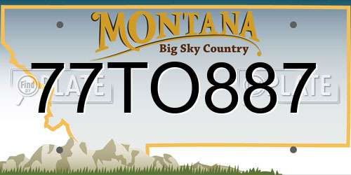 77TO887 Montana License Plate