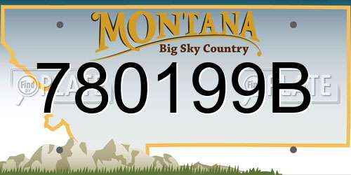 780199B Montana License Plate