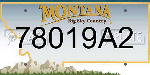 78019A2 Montana License Plate