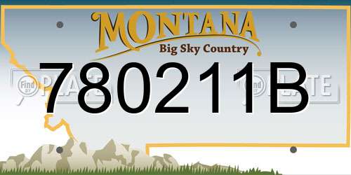 780211B Montana License Plate