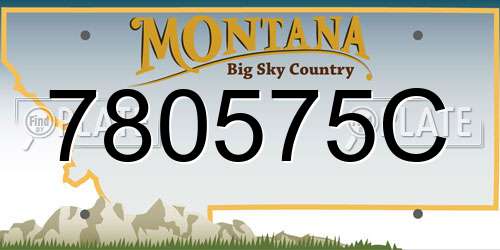 780575C Montana License Plate
