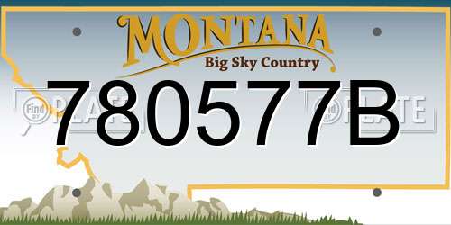 780577B Montana License Plate