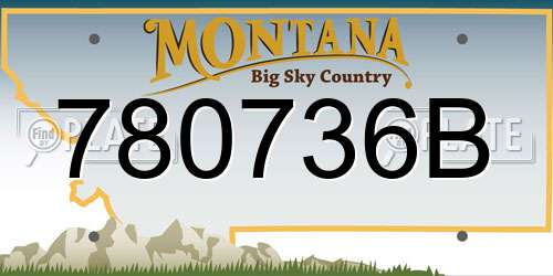 780736B Montana License Plate