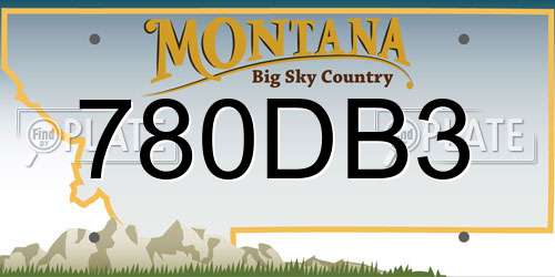 780DB3 Montana License Plate