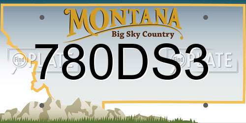 780DS3 Montana License Plate