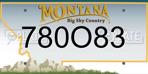 780O83 Montana License Plate