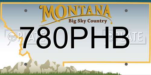 780PHB Montana License Plate