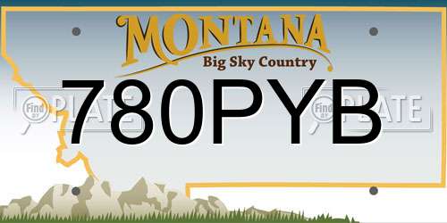 780PYB Montana License Plate