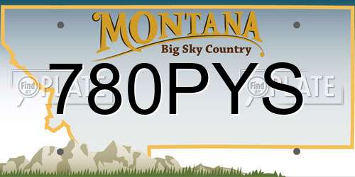 780PYS Montana License Plate