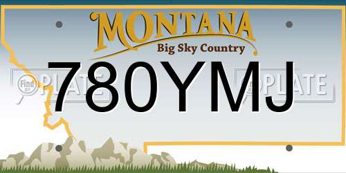 780YMJ Montana License Plate