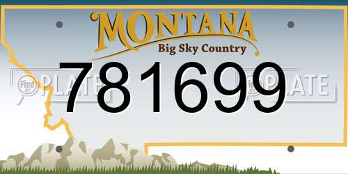 781699 Montana License Plate