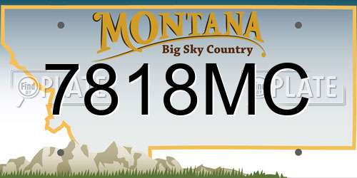 7818MC Montana License Plate