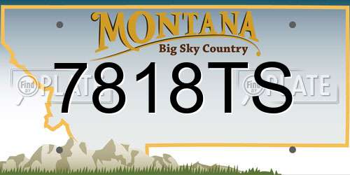 7818TS Montana License Plate