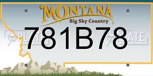 781B78 Montana License Plate