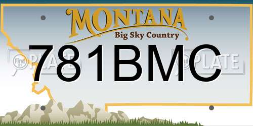 781BMC Montana License Plate