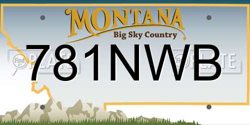 781NWB Montana License Plate