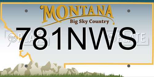 781NWS Montana License Plate