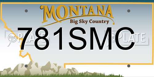 781SMC Montana License Plate