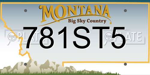 781ST5 Montana License Plate