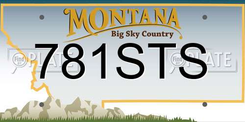 781STS Montana License Plate